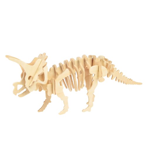 Ongemak Editor Wees Dino houten 3D puzzel triceratops