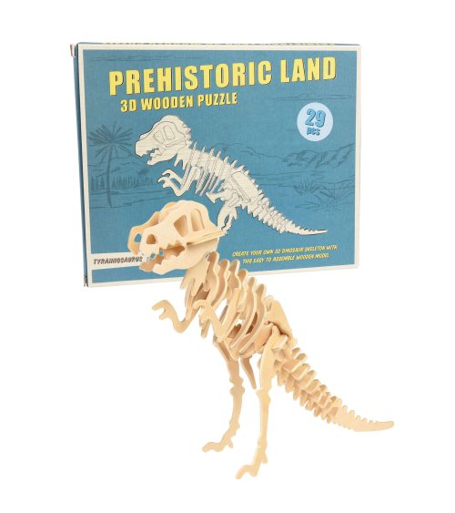 Dino houten 3D puzzel tyrannosaurus