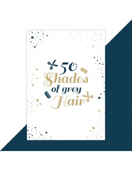 Verjaardagskaart 50 shades of grey hair