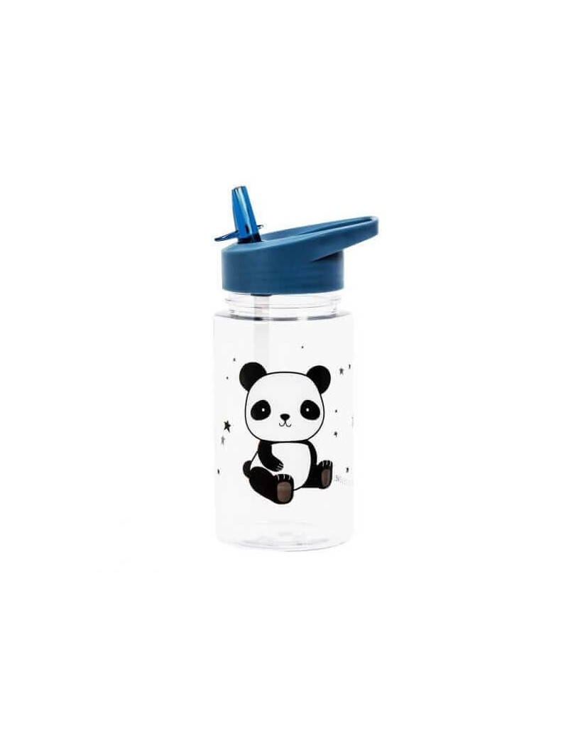 Panda drinkfles met rietje - A Little Lovely Company