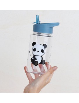 Panda drinkfles met rietje - A Little Lovely Company