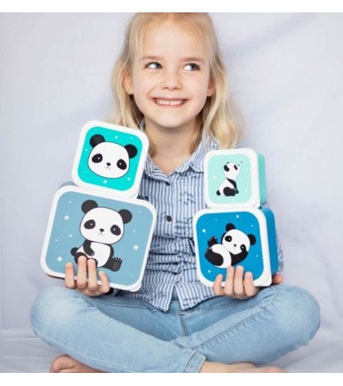 Panda snackdoosjes set van 4 - A Little Lovely Company