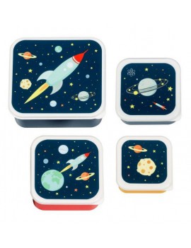 Space snackdoosjes set van 4 - A Little Lovely Company
