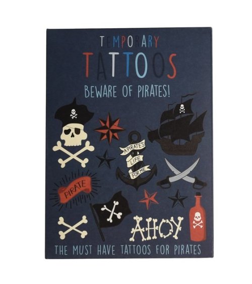 Tijdelijke tattoos piraten