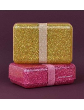 Glitter brooddoos goud - A Little Lovely Company