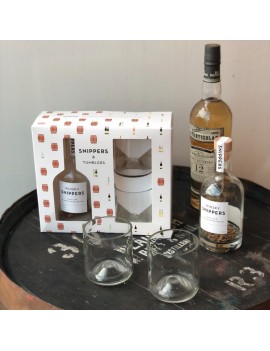 Whisky snippers en tumblers glazen cadeaubox - Snippers