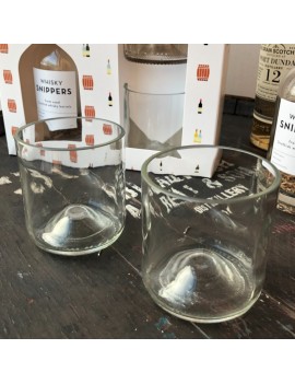 Whisky snippers en tumblers glazen cadeaubox - Snippers