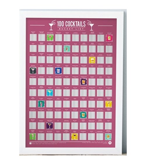 100 Cocktails bucketlist krasposter