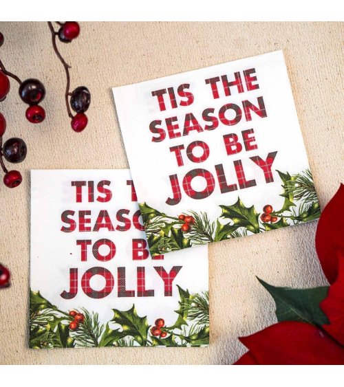 Kerstservetten jolly season - Talking Tables