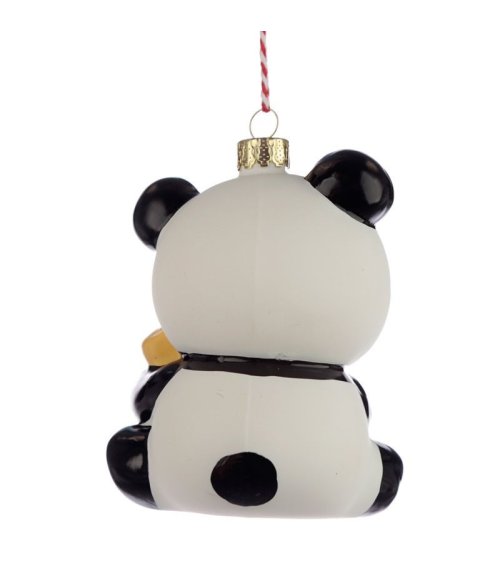 Glazen panda kersthanger decoratie