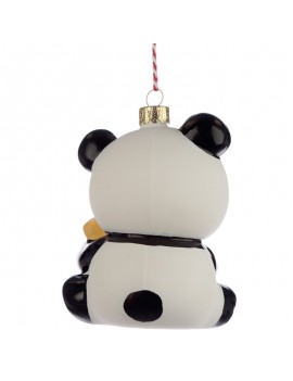 Glazen panda kersthanger decoratie