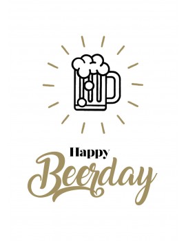 Pakket van 8: Verjaardagskaart "Happy Beerday"