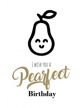 Pakket van 8: Verjaardagskaart "pearfect birthday"