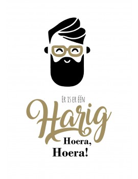 Pakket van 8: Verjaardagskaart hipster baard