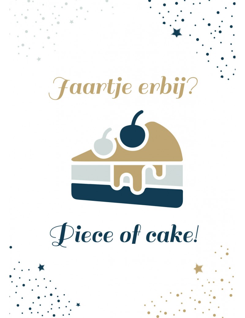 Pakket van 8: Verjaardagskaart piece of cake