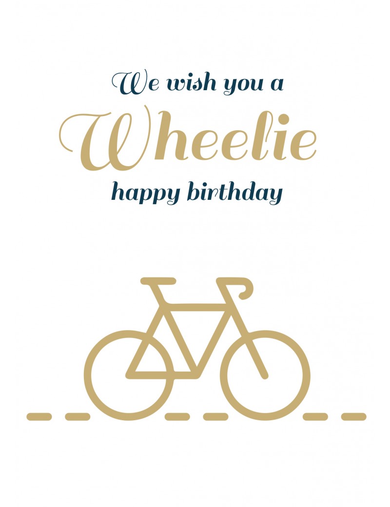 Pakket van 8: Wheelie happy birthday