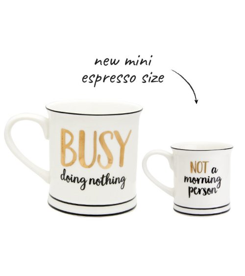 Mini espresso tas not a morning person - Sass & Belle