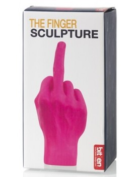 Roze middelvinger beeldje - Bitten Design