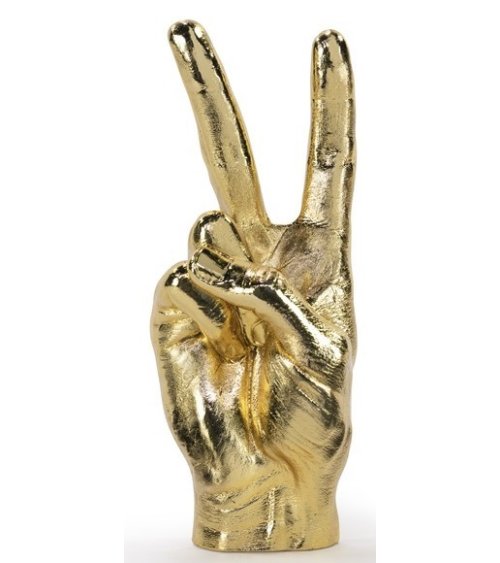 Gouden peace beeldje - Bitten Design