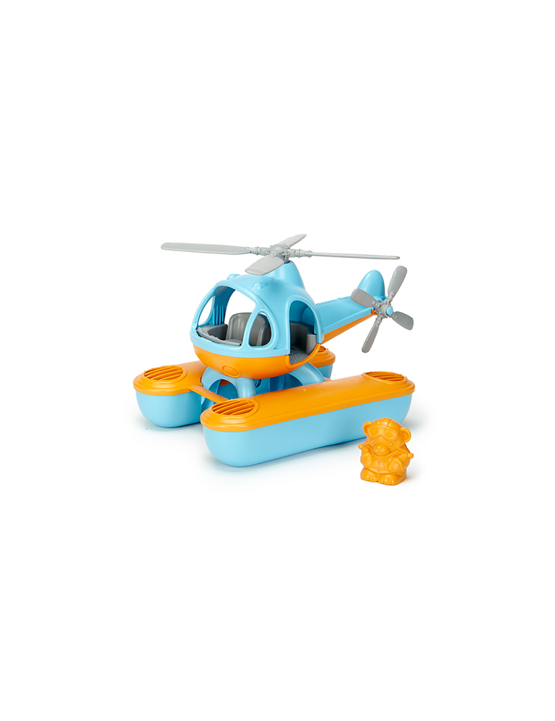 Speelgoed zee helicopter blauw/oranje- Green Toys