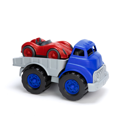 Auto transportwagen met raceauto - Green Toys