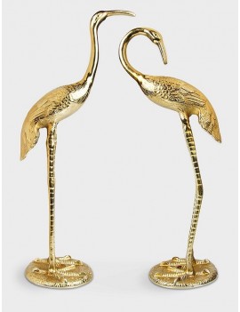2 Gouden beelden kraanvogel - &Klevering