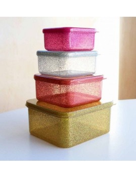 Glitter snackdoosjes set van 4 - A Little Lovely Company