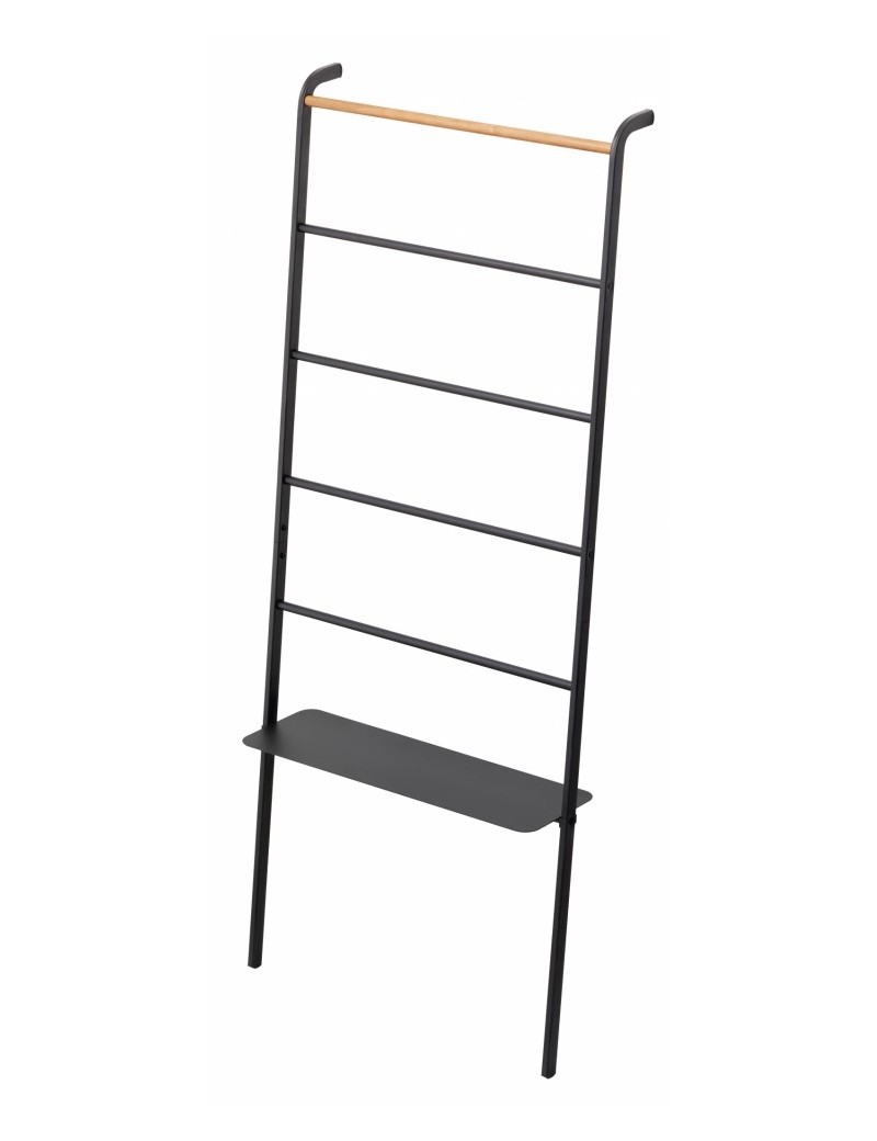 naaien heel metriek Brede ladder kapstok zwart - Yamazaki