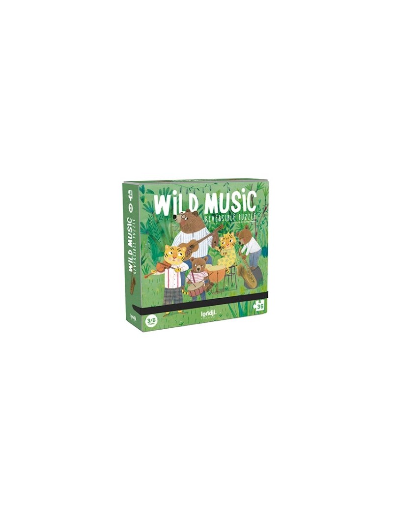 Omkeerbare puzzel wild music 3+ jaar - Londji