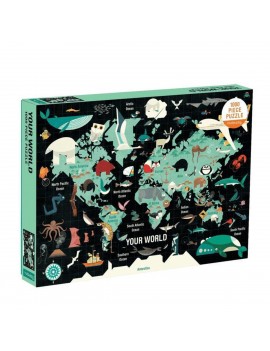 Wereldkaart puzzel - Mudpuppy