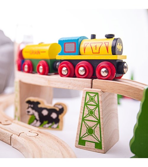 Houten speelgoedtrein bergen - Green Toys