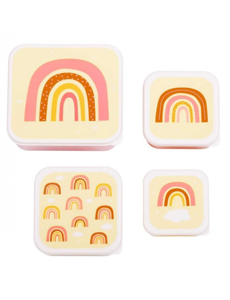 Regenboog snackdoosjes set van 4 - A Little Lovely Company