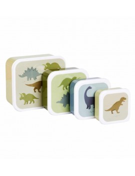 Dino snackdoosjes set van 4 - A Little Lovely Company