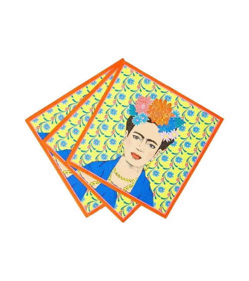 Frida Kahlo servetten geel - Talking Tables