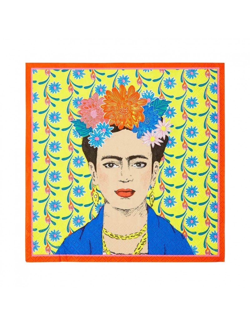 Frida Kahlo servetten geel - Talking Tables