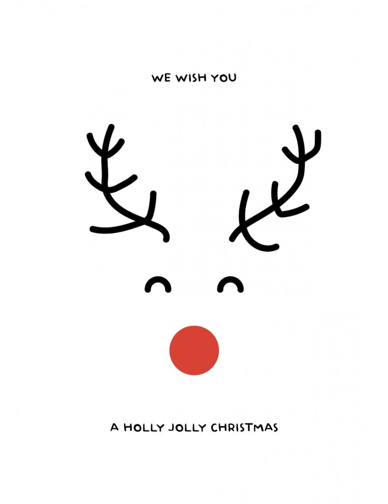 Have a holly jolly kerstkaart set van 10 kerstkaarten met omslagen - Lacarta