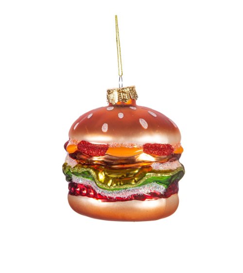 Hamburger kerstbal - Sass & Belle