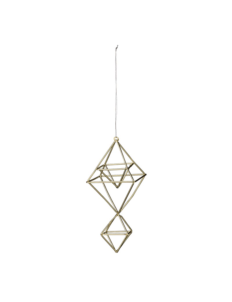 kersthanger Double Cube Gold - Bloomingville
