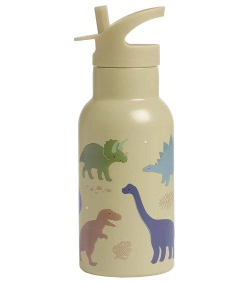 RVS Drinkfles met dinosaurussen - A Little Lovely Company