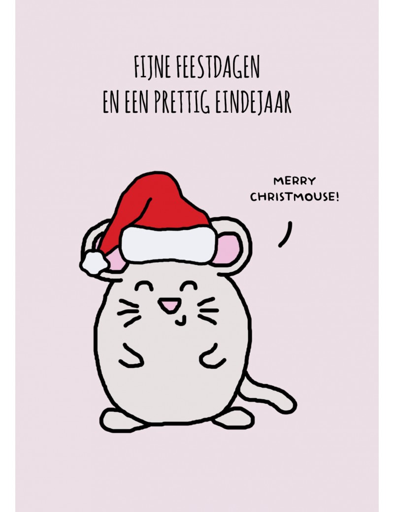 10 x Merry Christmouse - grappige kerstkaart - Lacarta