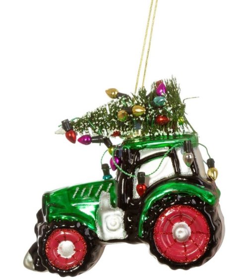 Kersthanger traktor kerstbal - Sass & Belle