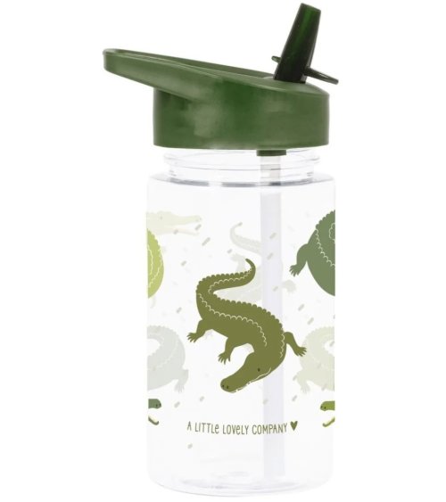 Krokodil drinkfles groen - A Little Lovely Company