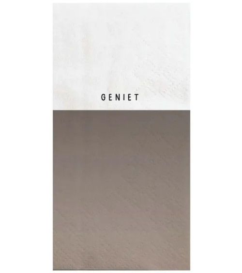 Zusss servetten geniet beige 15 stuks - Zusss