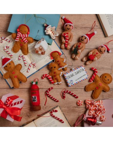 Kersthanger Gingerbread set van 3 stuks - Sass & Belle