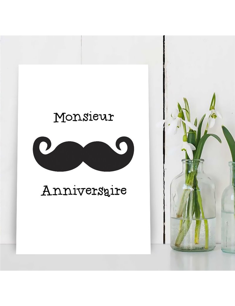 Verjaardagskaart "Monsieur Anniversaire"