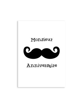 Verjaardagskaart "Monsieur Anniversaire"