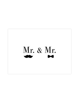Wenskaart "Mr & Mr"