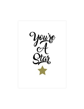 Bedankingskaart "You're A Star"