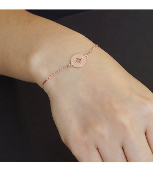 Wanderlust armband windroos rose